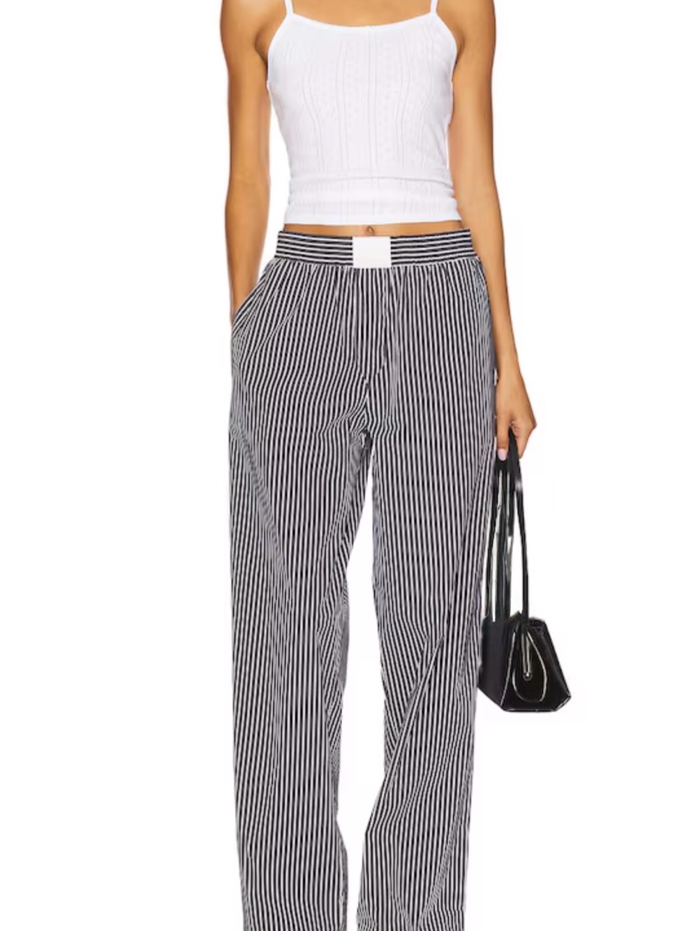 Lioness Vertical Stripe Wide-Leg Pants like pajama style